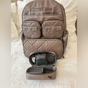 Lug Puddle Jumper Backpack & Swizzle- Sand Taupe - Like New Condition
